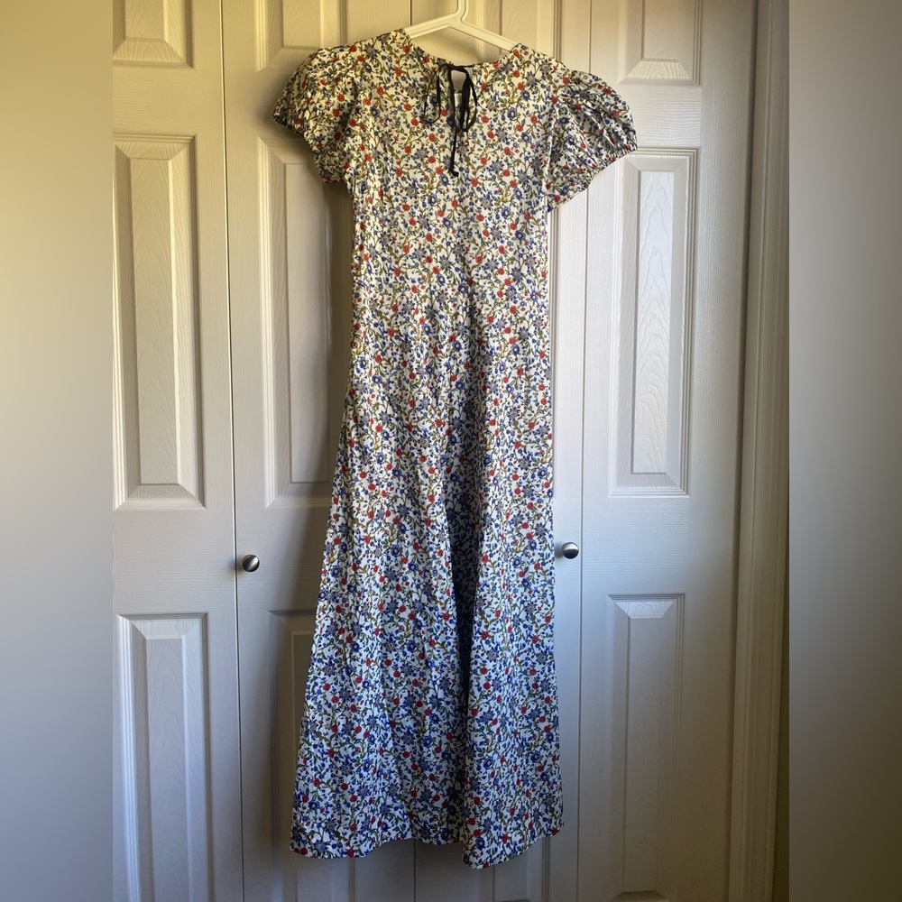 Doen Rhodia floral-print organic cotton-voile midi dress Size S - Picture 9 of 10